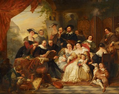 Rubens im Kreis seiner Mäzene und Familie von Peter Paul Rubens